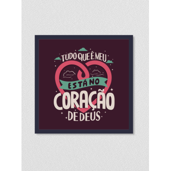 Quadro religioso 139 - Tudo o que é meu está no coração de Deus