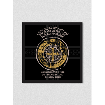 Quadro religioso 207 Latim - Oração São Bento