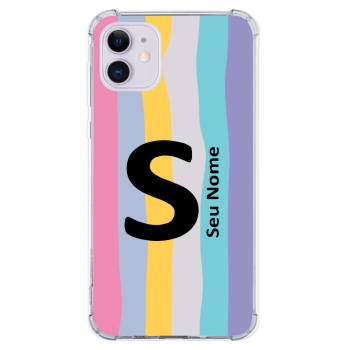 Capinha para celular - Personalizada com nome - Arco-íris 02
