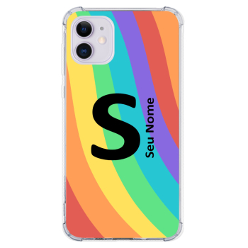 Capinha para celular - Personalizada com nome - Arco-íris 11