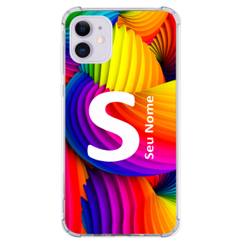 Capinha para celular - Personalizada com nome - Arco-íris 12