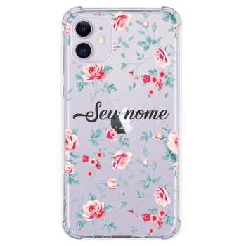 Capinha para celular - Personalizada com nome - Flores 02