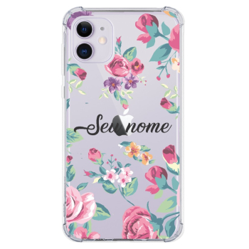 Capinha para celular - Personalizada com nome - Flores 03