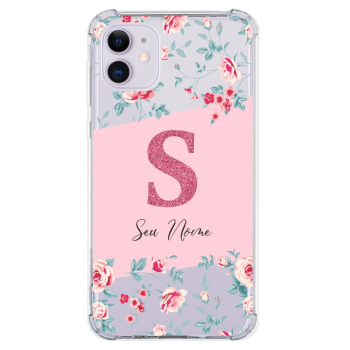 Capinha para celular - Personalizada com nome - Flores 07