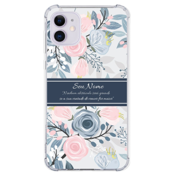 Capinha para celular - Personalizada com nome - Flores 18