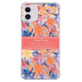 Capinha para celular - Personalizada com nome - Flores 19