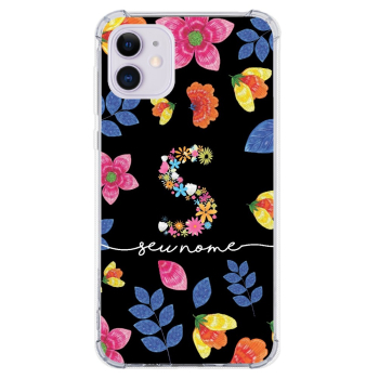 Capinha para celular - Personalizada com nome - Flores 21