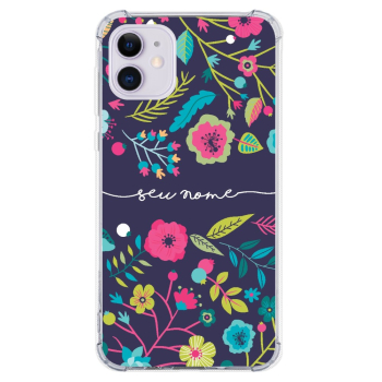 Capinha para celular - Personalizada com nome - Flores 26