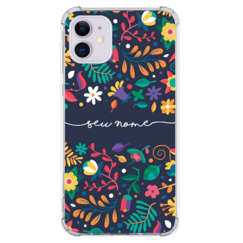 Capinha para celular - Personalizada com nome - Flores 27
