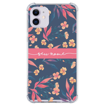 Capinha para celular - Personalizada com nome - Flores 32