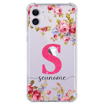 Capinha para celular - Personalizada com nome - Flores 38