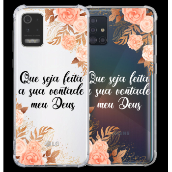 Capinha para celular - Personalizada com texto - Flores 46