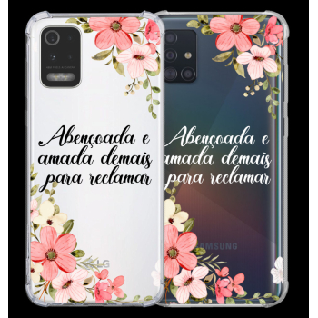 Capinha para celular - Personalizada com texto - Flores 48