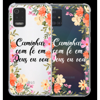 Capinha para celular - Personalizada com texto - Flores 50