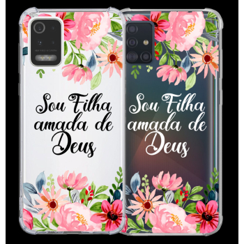 Capinha para celular - Personalizada com texto - Flores 51