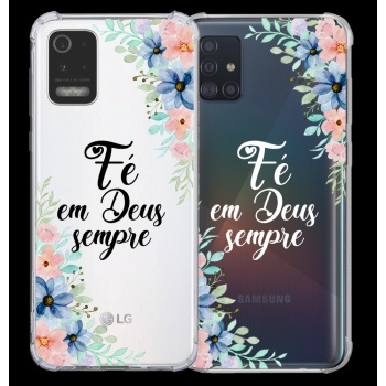 Capinha para celular - Personalizada com texto - Flores 52