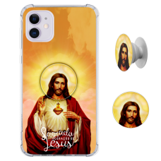Kit Capinha com Pop-selfie - Religião 115 - Sagrado Coração de Jesus