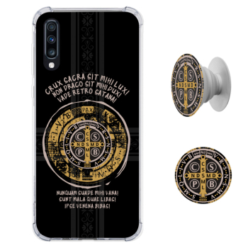 Kit Capinha com Pop-selfie - RELIGIÃO 207 Latim - Medalha de São Bento
