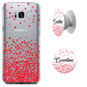 Kit Capinha com Pop-selfie - Coração 1 - Pop Manuscrito com seu Nome