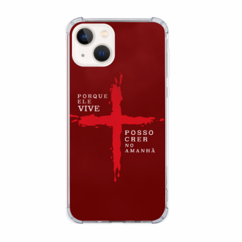 Capinha para celular - Religiosa 178 - Porque Ele vive posso crer