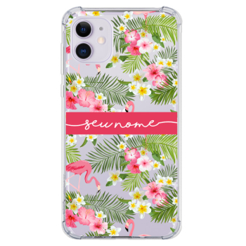 Capinha para celular - Personalizada com nome - Flamingo 06 