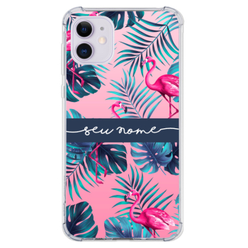 Capinha para celular - Personalizada com nome - Flamingo 10 