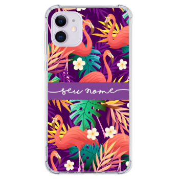 Capinha para celular - Personalizada com nome - Flamingo 12 