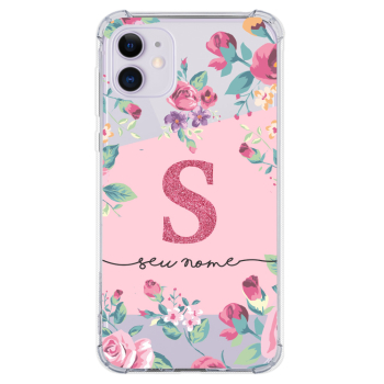Capinha para celular - Personalizada com nome - Flores 11