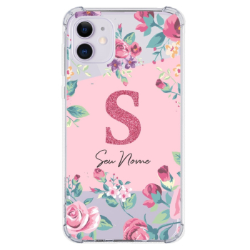 Capinha para celular - Personalizada com nome - Flores 10