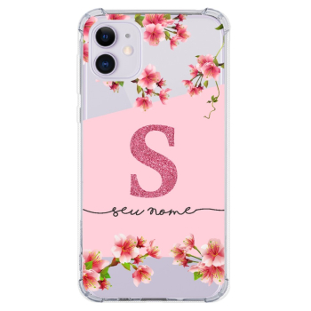Capinha para celular - Personalizada com nome - Flores 12