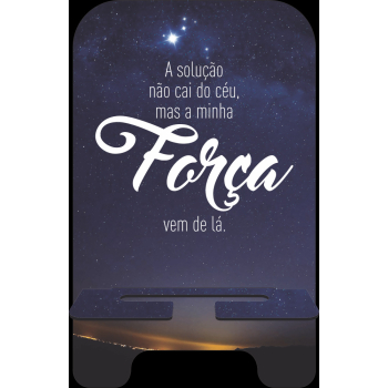 Porta-Celular Personalizado - Religião 10 - Força vem do Senhor