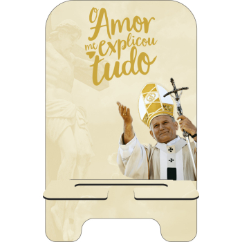 Porta-Celular Personalizado - Religião 129 - O amor me explicou tudo - SÃO JOÃO PAULO II