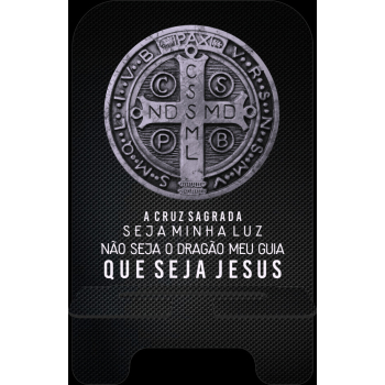 Porta-Celular Personalizado - Religião 172 - Medalha São Bento