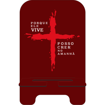 Porta-Celular Personalizado - Religião 178 - Porque Ele vive