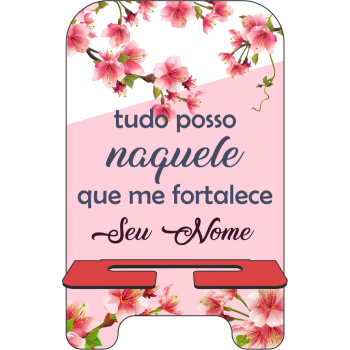 Porta-Celular Personalizado - Religião 211 - Tudo posso naquele que me fortalece